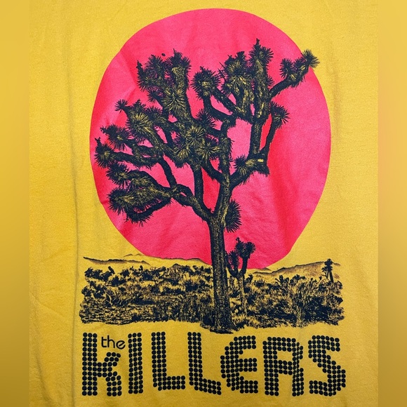 2022 The Killers Imploding Mirage Gold Joshua Tree 2XL XXL T-Shirt Tour Concert - Picture 2 of 4
